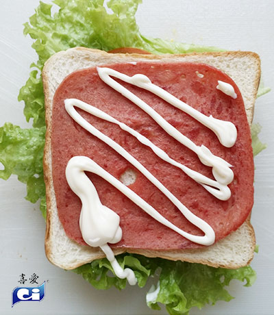 C.I. Food Egg and Sausage Slice Sandwich